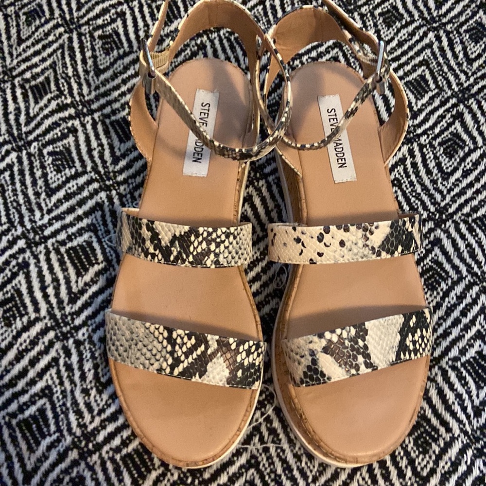 Snake Skin Steve Madden Platform Sandal